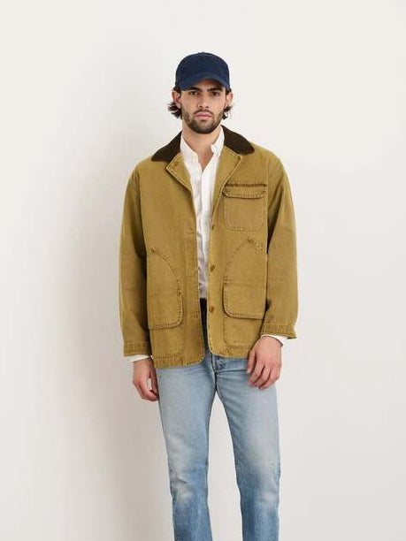 ALEX MILL FRONTIER JACKET IN CANVAS KHAKI