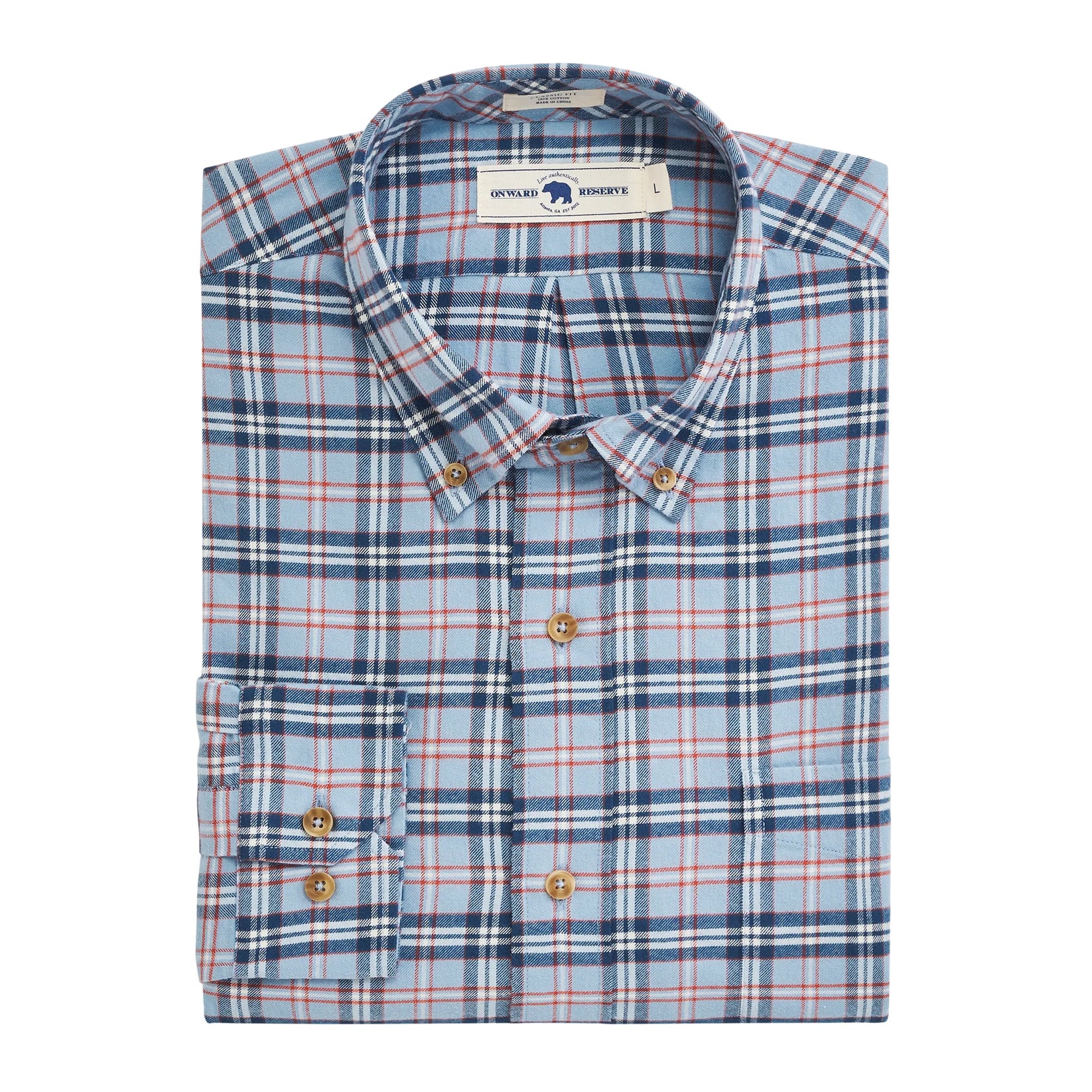 ONWARD RESERVE IVERNESS FEATHERWEIGHT FLANNEL IN ENDLESS SKY in ENDLESS SKY — main product view