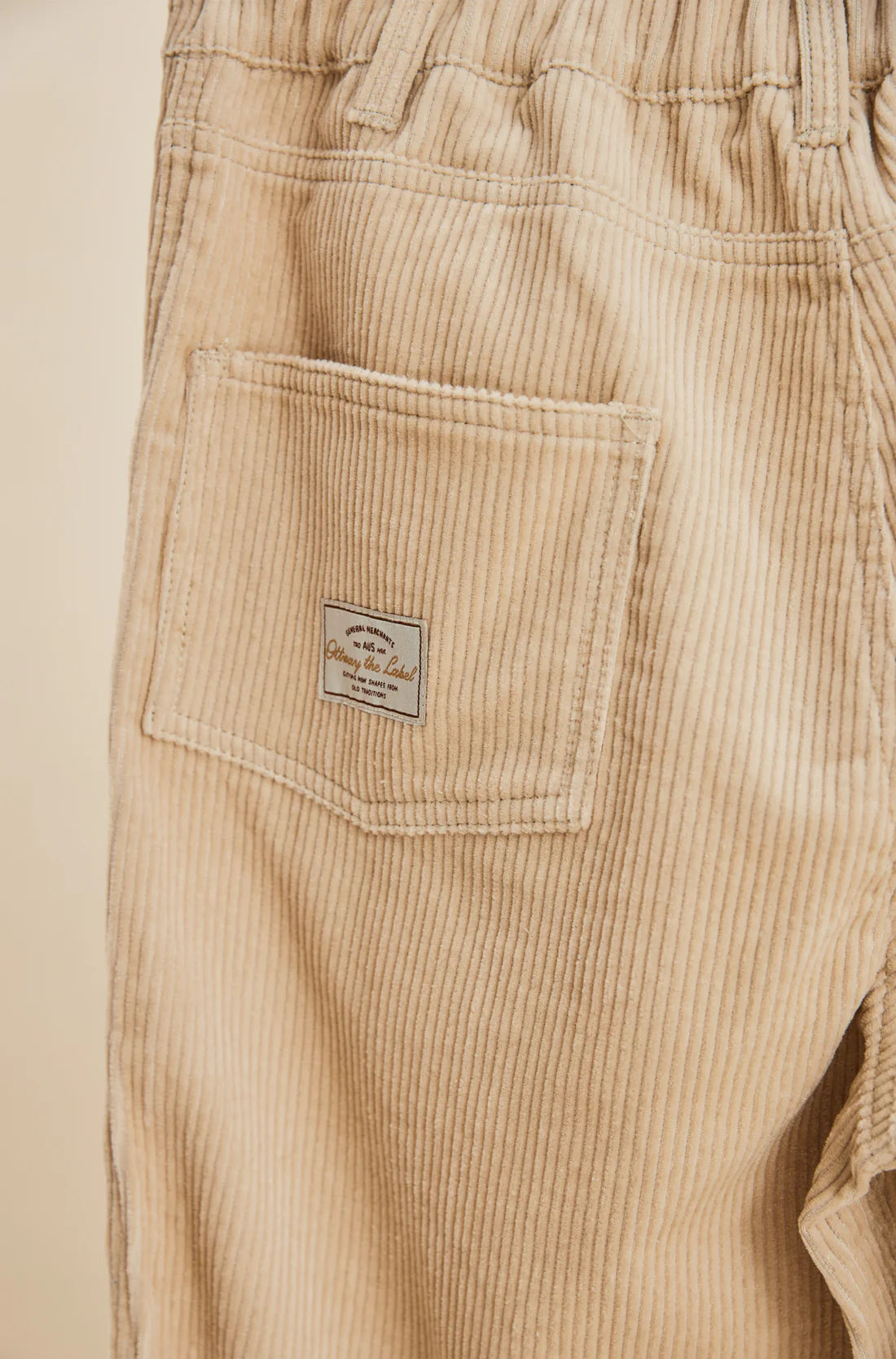 OTTWAY THE LABEL DAYTON PANT IN CREAM CORD