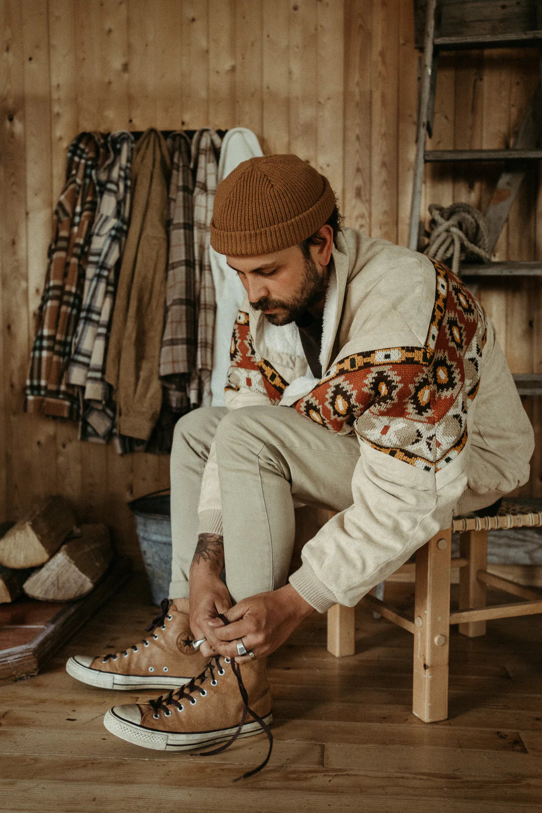 OTTWAY THE LABEL RAREBIRD JACKET IN CREAM in CREAM — view 4