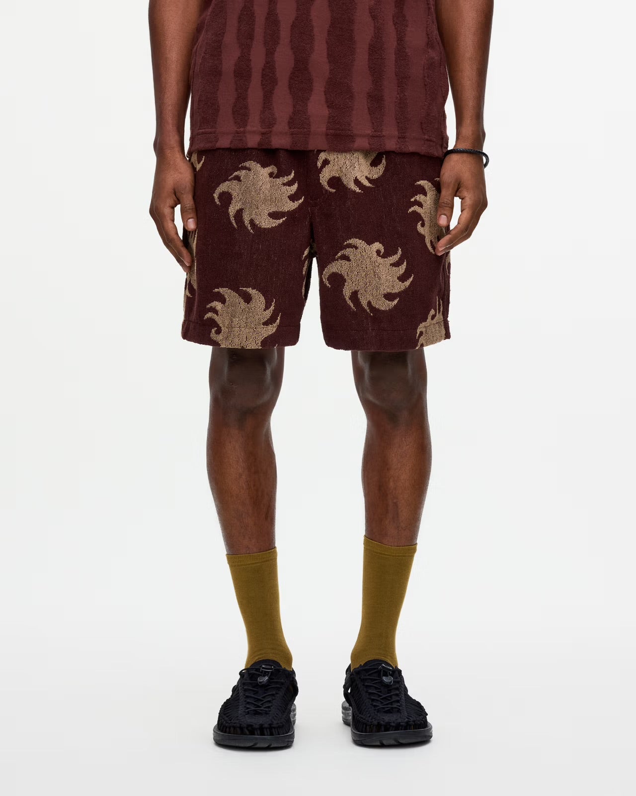 OAS TERRY SHORTS IN MOCHA EMBER in MOCHA EMBER — view 2