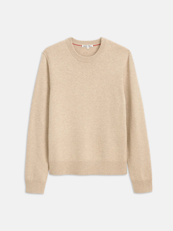 ALEX MILL REVERSE SEAM CREW IN WOOL COTTON