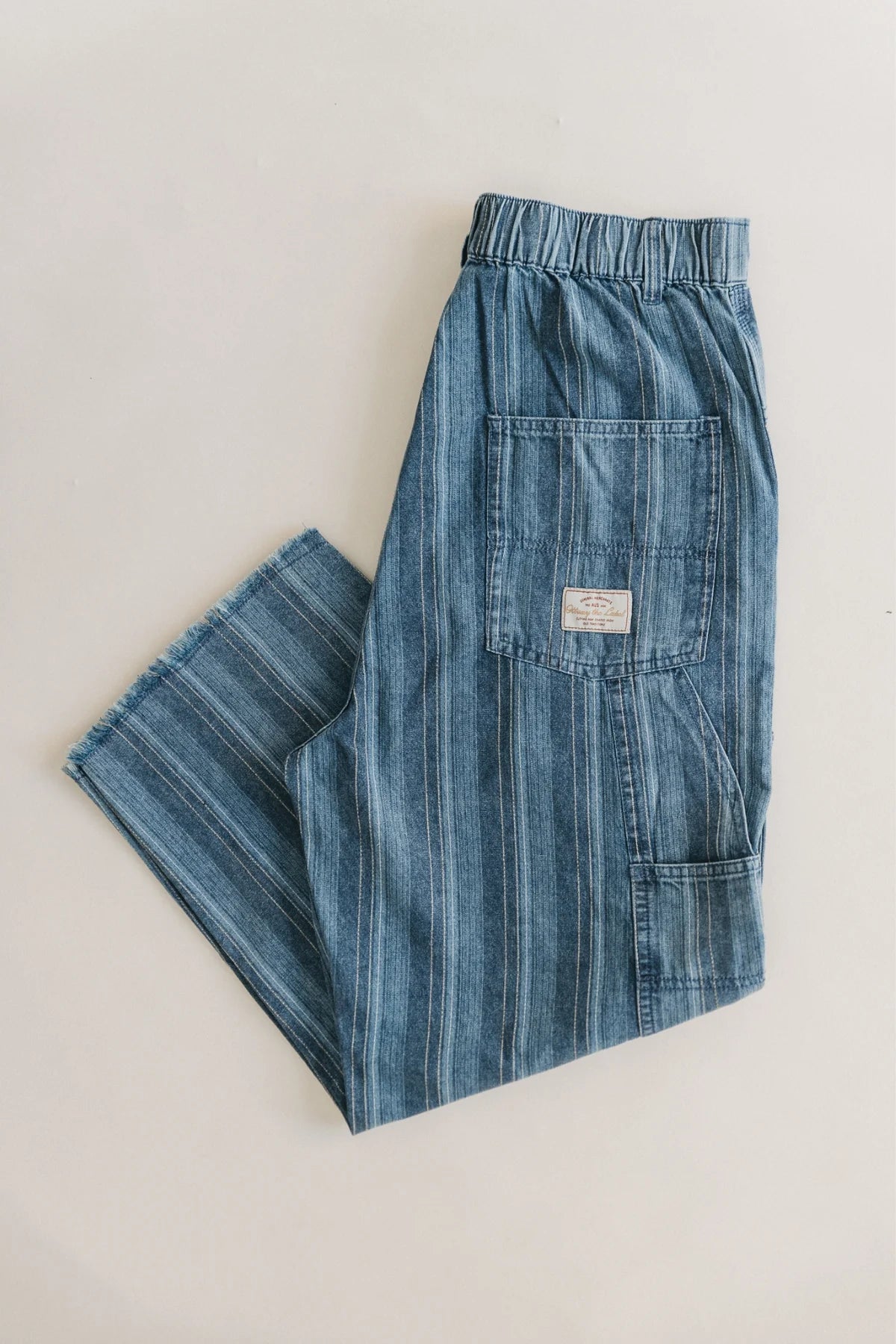 OTTWAY THE LABEL JAGGER PANT IN WASHED DENIM in WASHED DENIM — view 3
