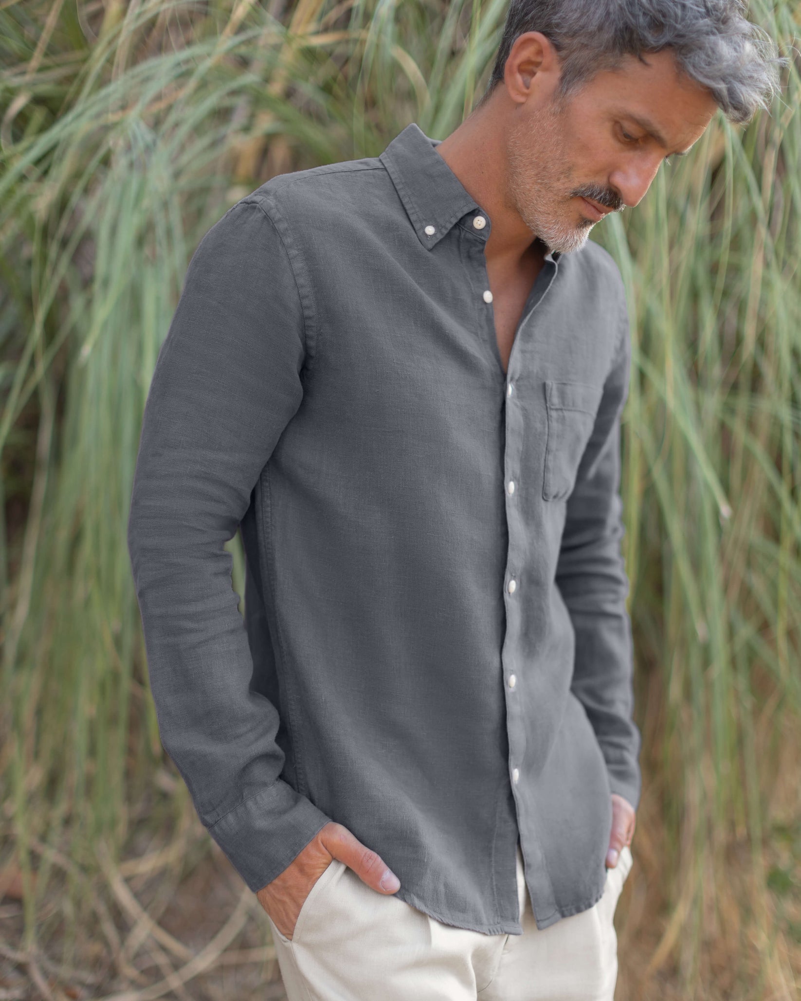 ALEX CRANE PLAYA SHIRT IN SLATE in SLATE — view 2