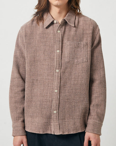 CORRIDOR PIGMENT DYED WAFFLE LS IN DUSK