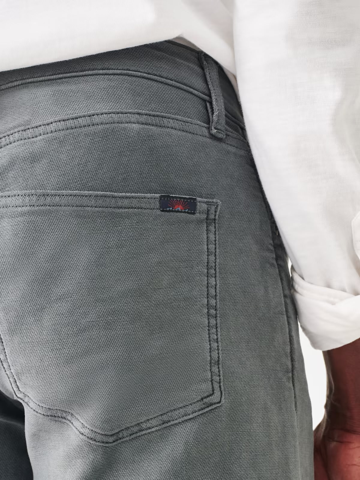 FAHERTY STRETCH TERRY CHINO IN SLATE in SLATE — view 4