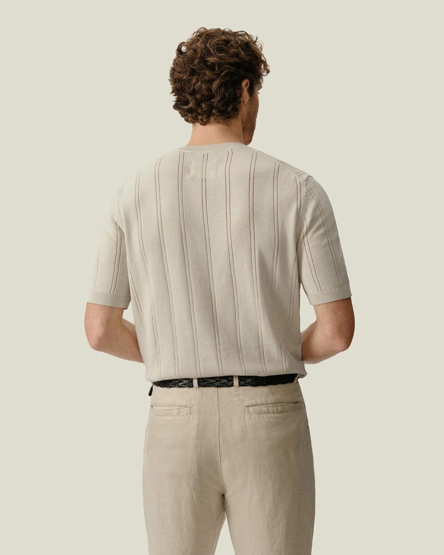 ALEX CRANE LOLO DROP NEEDLE SWEATER SHIRT IN SHELL