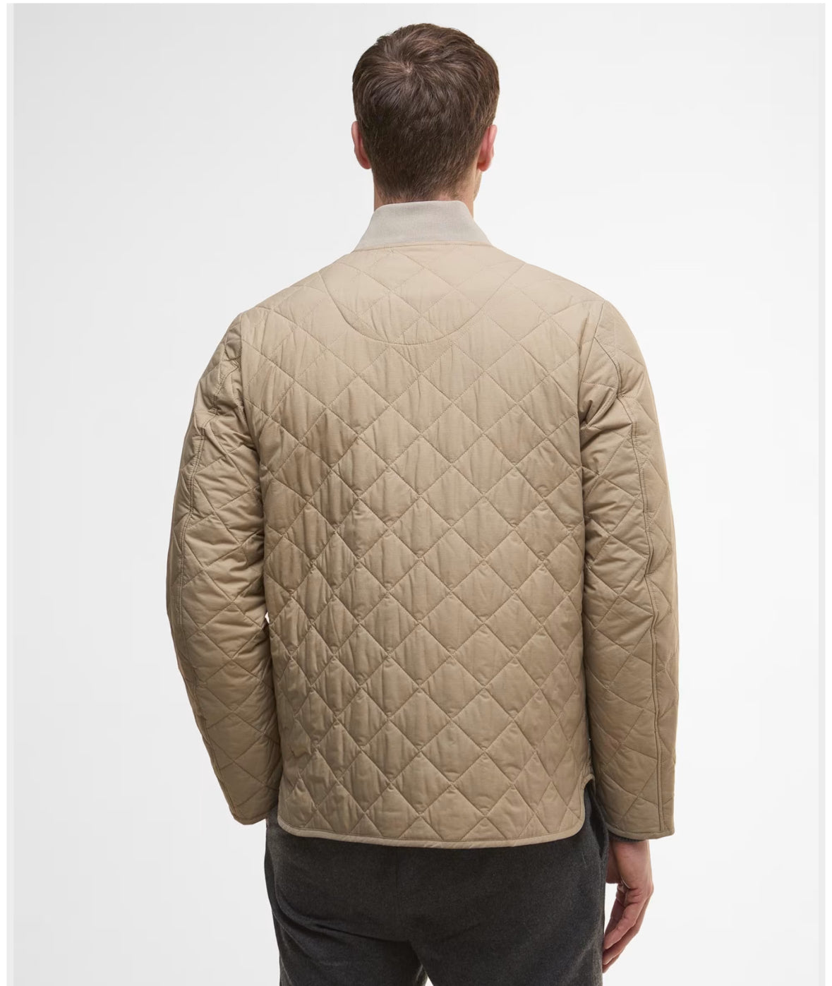 BARBOUR TYNEPORT QUILTED JACKET IN WASHED STONE in WASHED STONE — view 3
