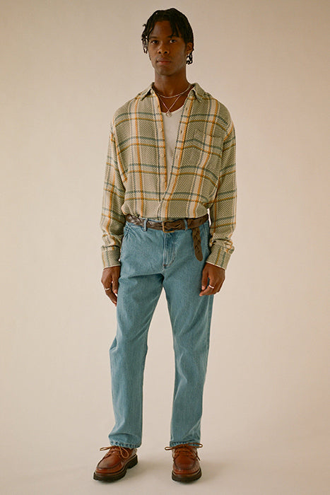 CORRIDOR ACID PLAID IN TONED GREEN in TONED GREEN — view 2