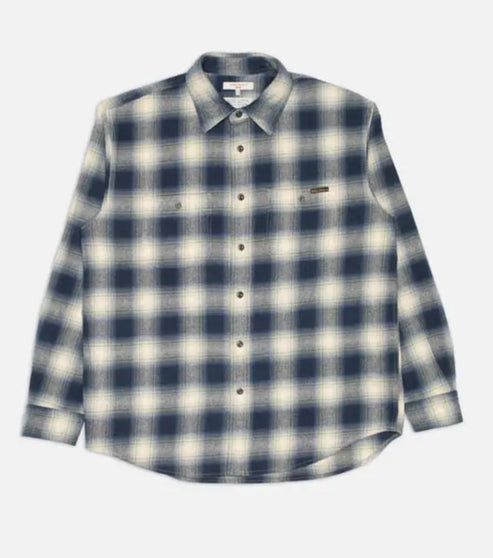 NUDIE JEANS JULIAN WORKER SHIRT IN CHECKED BLUE product view