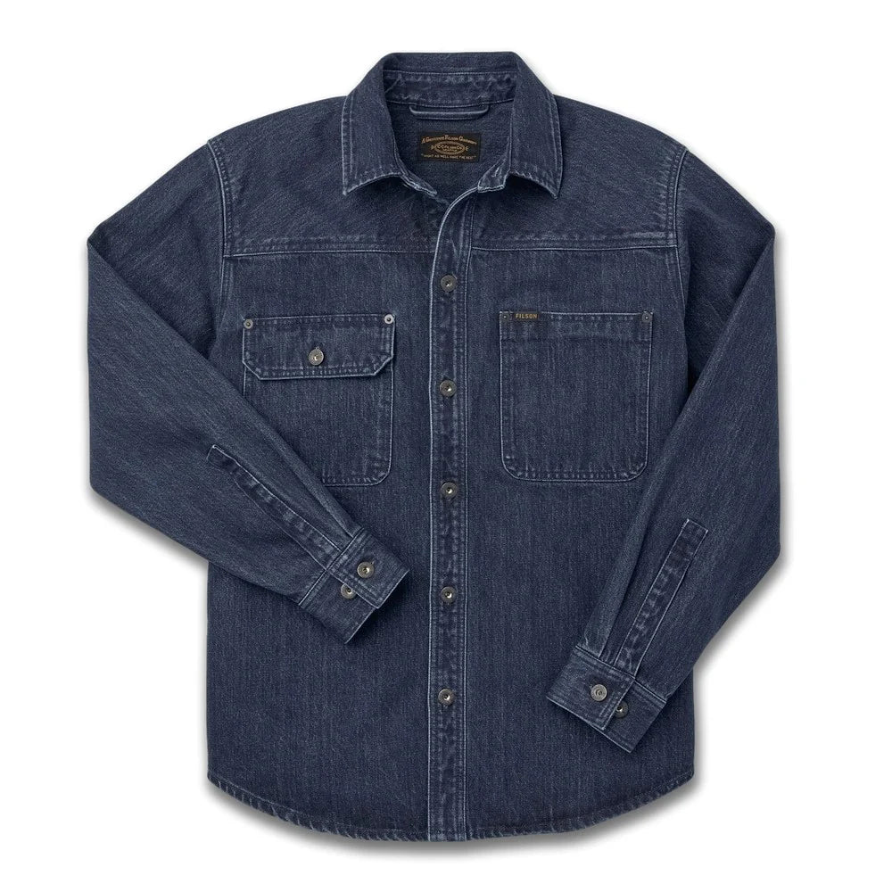 FILSON DENIM WORK SHIRT IN RINSED INDIGO in RINSED INDIGO — main product view