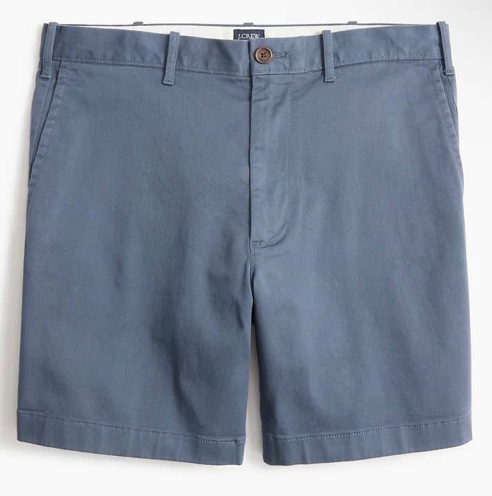 J CREW 7” FLEX CHINO SHORT IN LEGACY BLUE