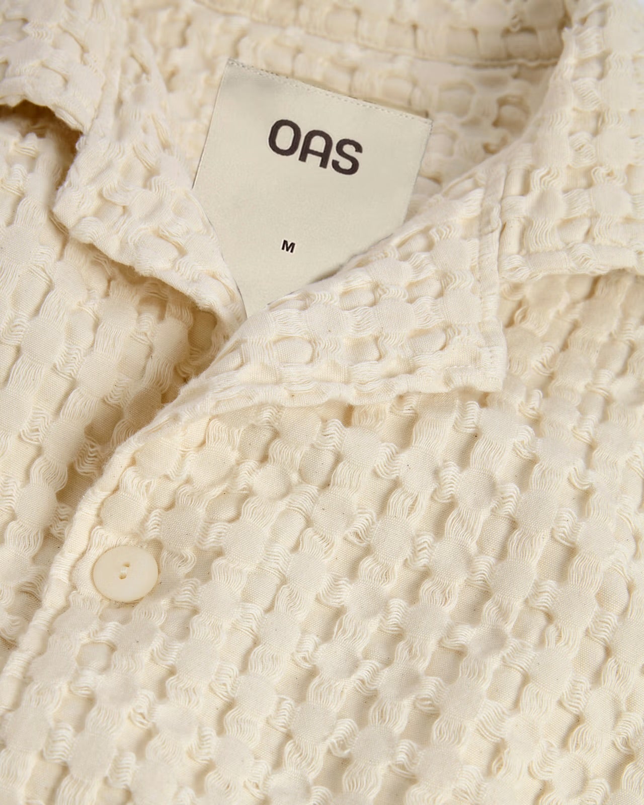 OAS CUBA WAFFLE SHIRT IN ECRU in ECRU — view 2