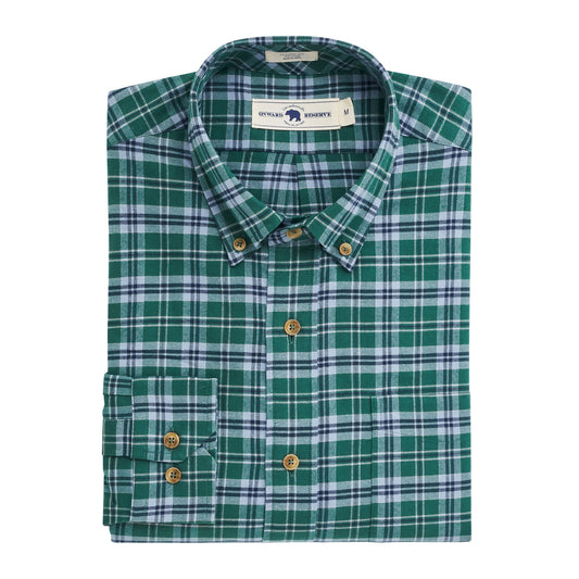 ONWARD RESERVE EDINBURGH FEATHERWEIGHT FLANNEL IN BOTTLE GREEN