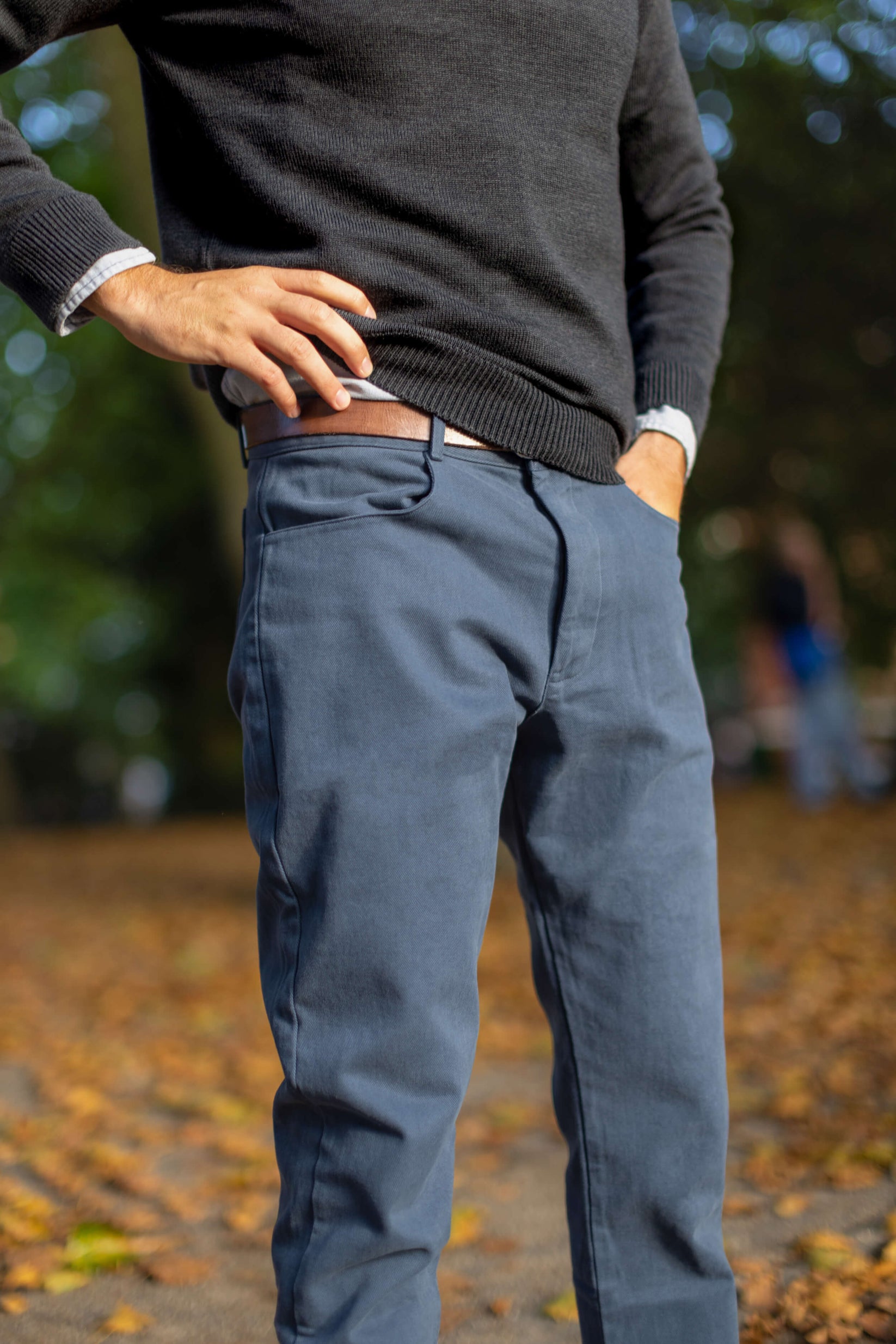 ALEX CRANE CANVAS CHAM PANTS IN RIVER in RIVER — view 3