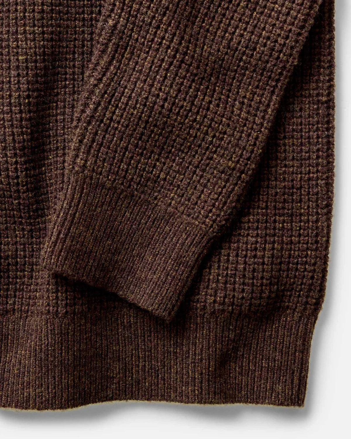 TAYLOR STITCH SIDECOUNTRY CREW IN HEATHER MARSH MERINO WAFFLE in HEATHER MARSH MERINO WAFFLE — view 2