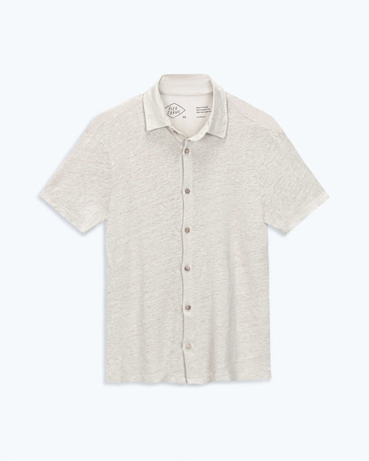 ALEX CRANE KNIT OLA SHIRT IN BONE