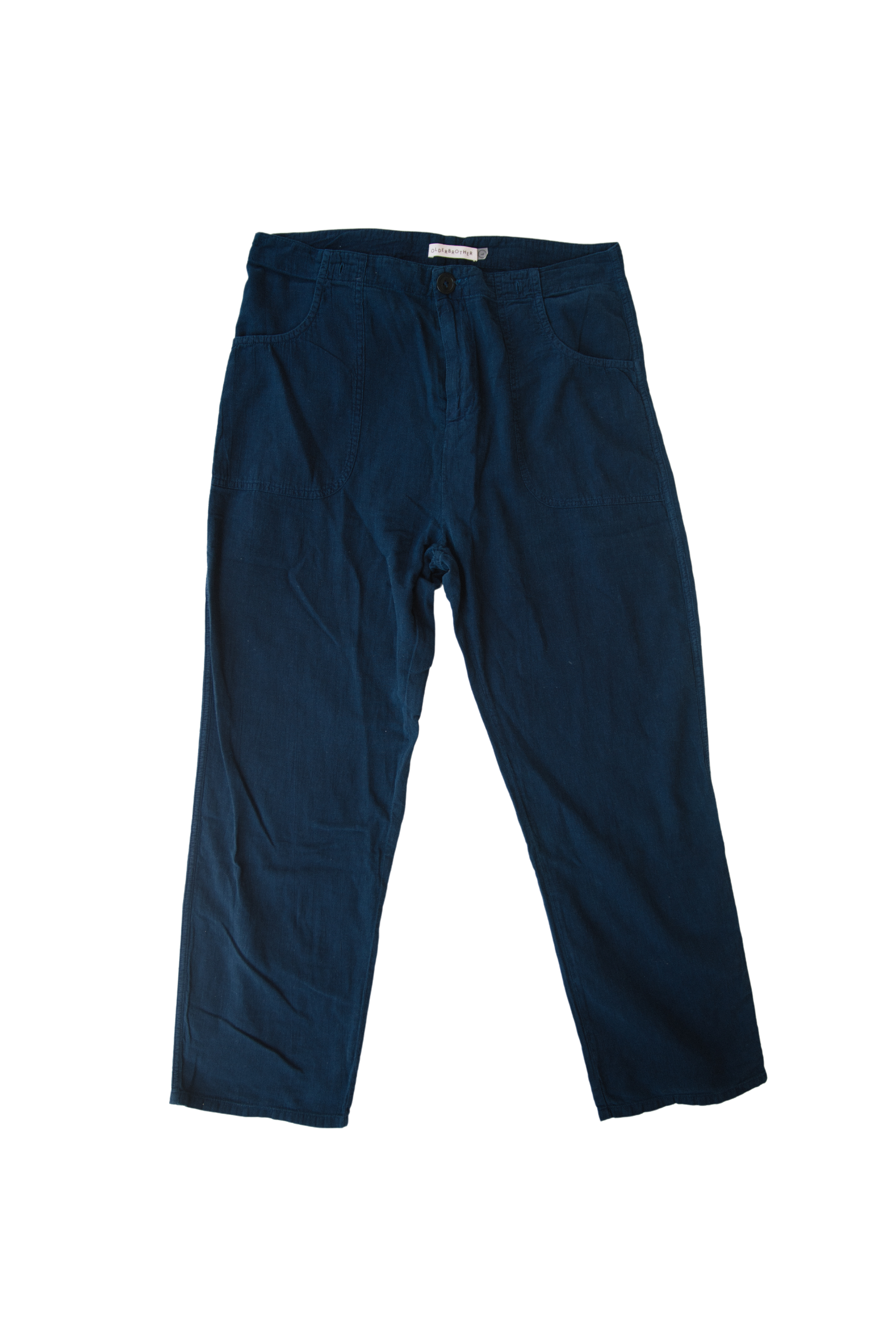 OLDERBROTHER LINEN UTILITY PANT IN INDIGO in INDIGO — main product view