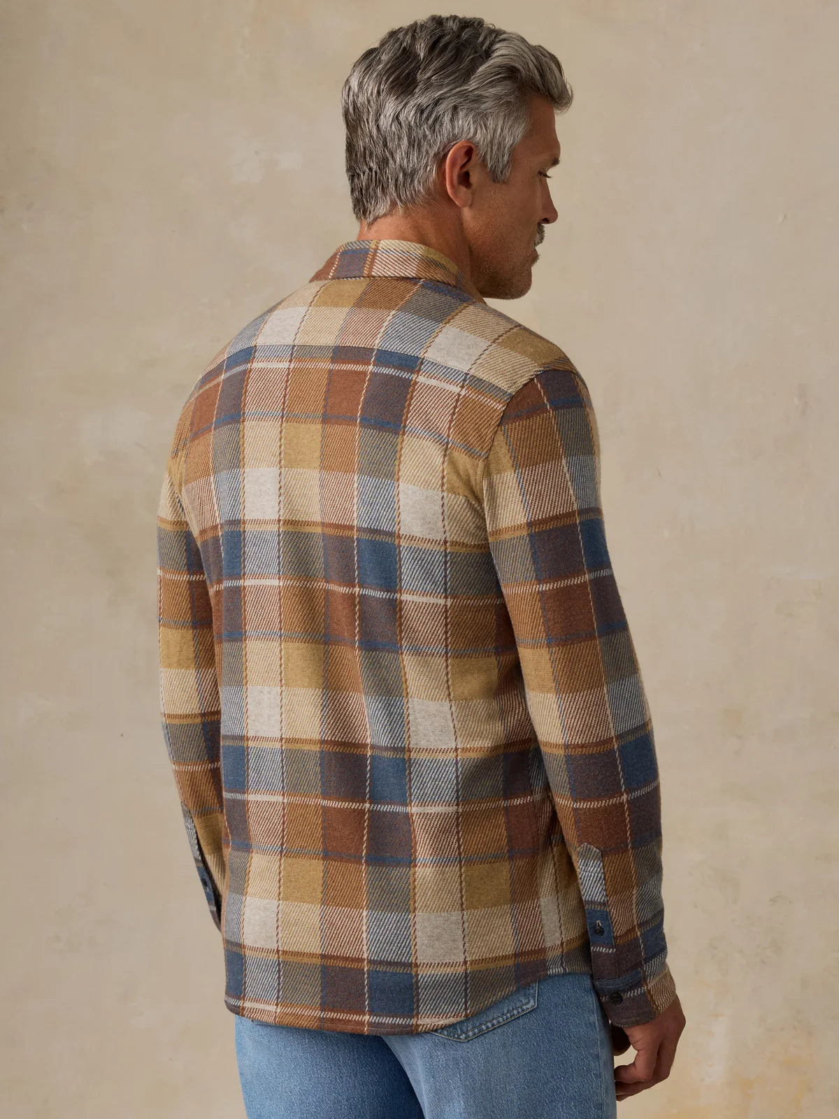 FAHERTY LEGEND SWEATER SHIRT IN BOULDER CREEK PLAID in BOULDER CREEK PLAID — view 3