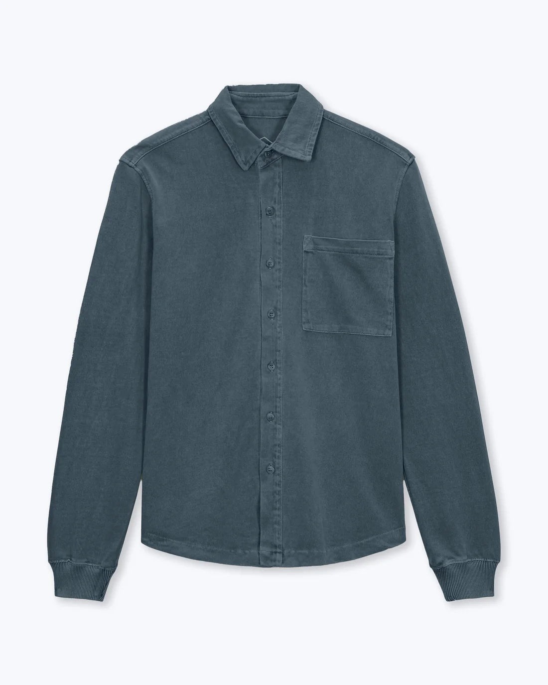 ALEX CRANE CAZA KNIT SHIRT IN LAKE in LAKE — view 3