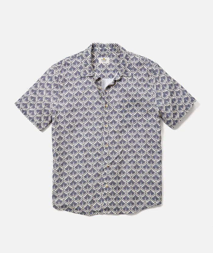 MARINE LAYER STRETCH SELVAGE SHIRT IN INDIA INK AGAVE PRINT in INDIA INK AGAVE PRINT — main product view