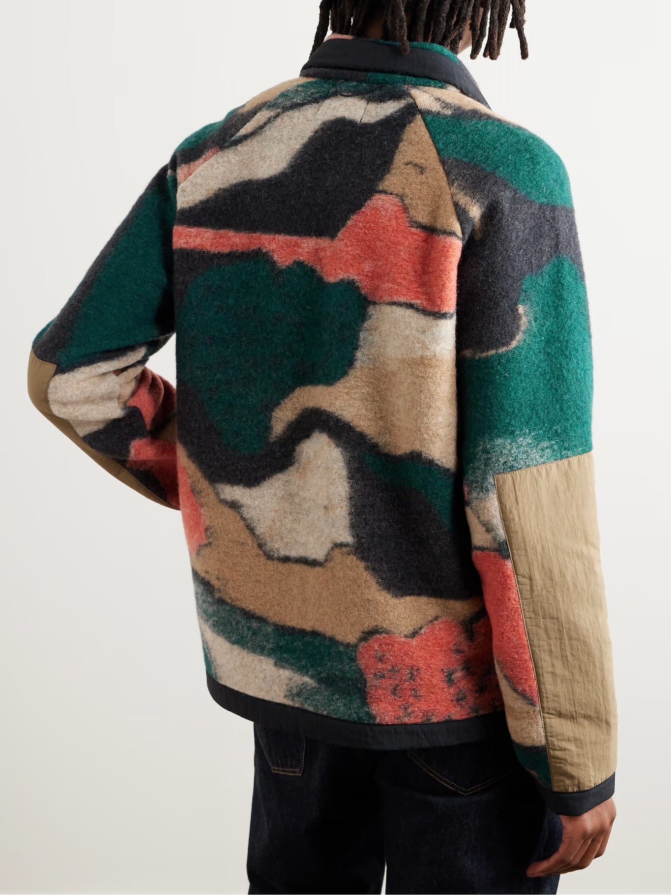 FOLK + TOM HAMMICK SIGNAL SHELL-TRIMMED WOOL-BLEND JACKET IN BLACK in BLACK — view 4