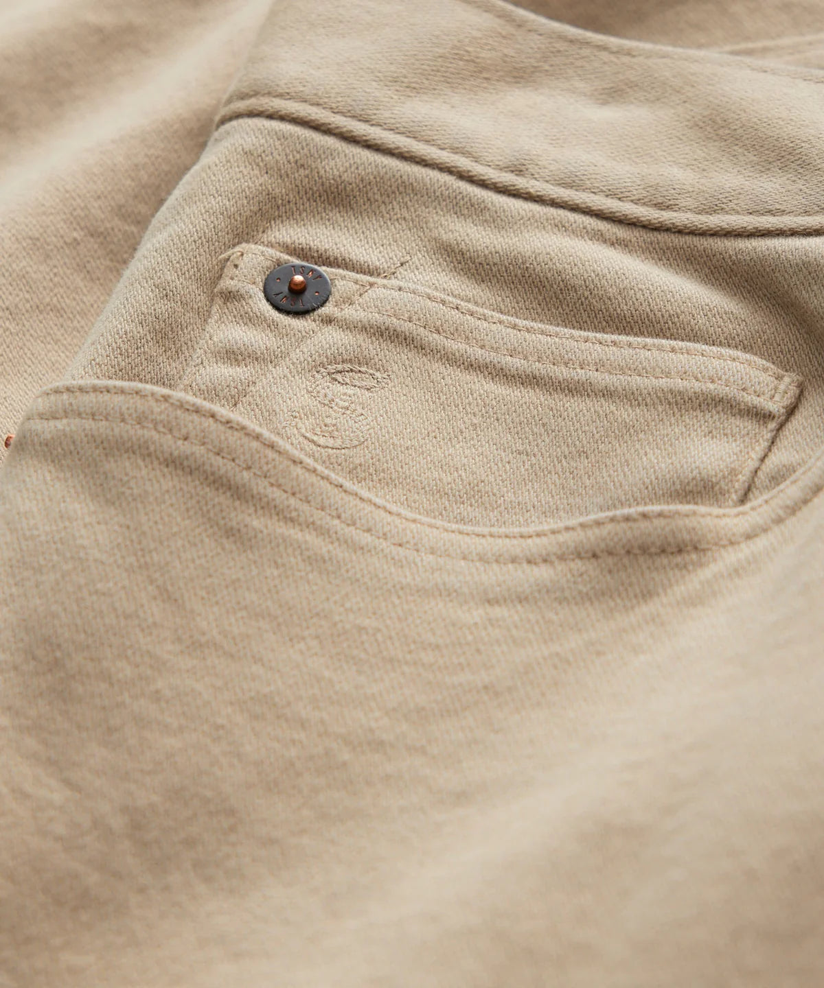 TODD SNYDER STRAIGHT FIT 5-POCKET CHINO IN CASUAL KHAKI in CASUAL KHAKI — view 3