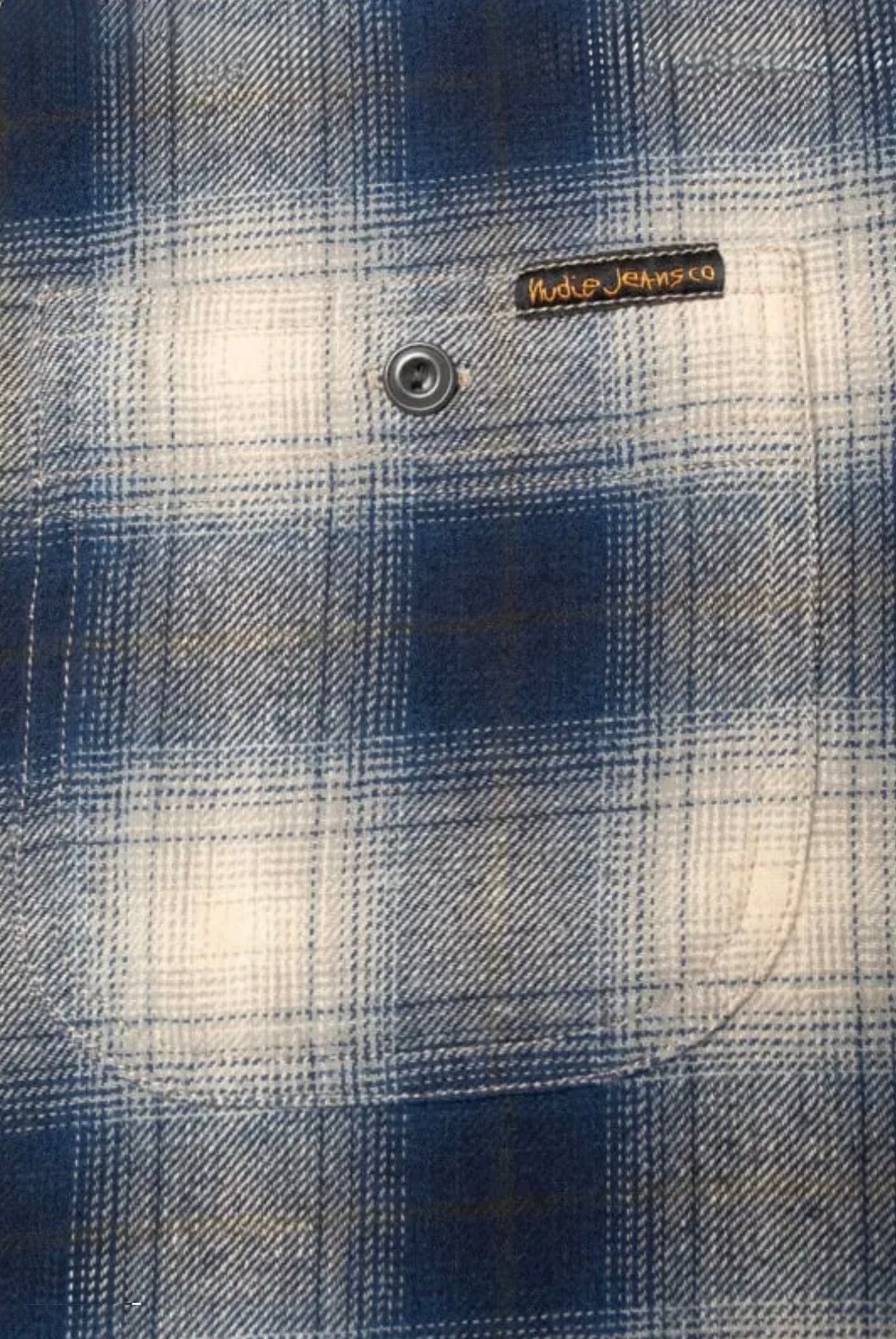 NUDIE JEANS JULIAN WORKER SHIRT IN CHECKED BLUE