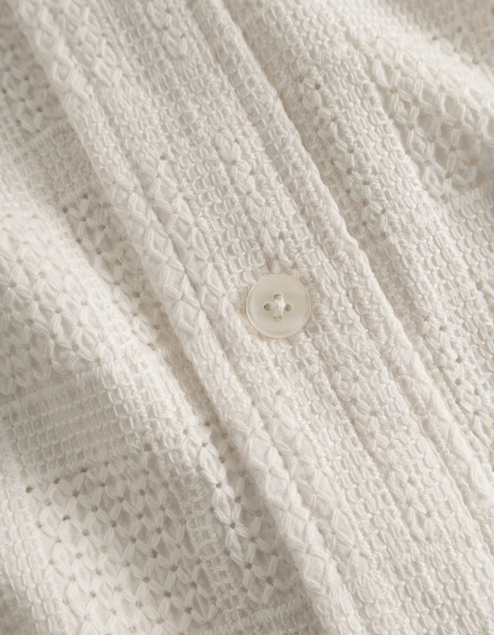 LES DEUX CHARLIE SS KNIT SHIRT IN LIGHT IVORY
