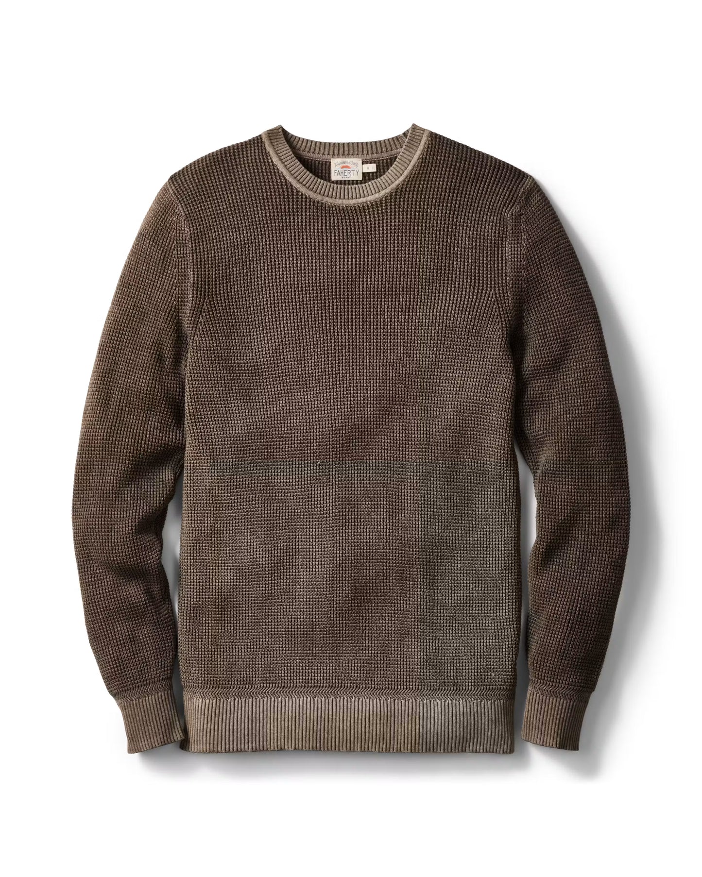 FAHERTY SUNWASHED CREWNECK SWEATER IN TIMBER