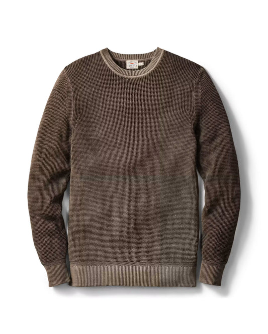 FAHERTY SUNWASHED CREWNECK SWEATER IN TIMBER