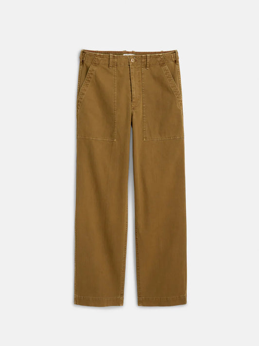 ALEX MILL FIELD PANT IN HERRINGBONE DARK KHAKI