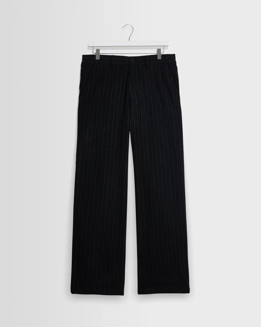 WAX LONDON MALHAM LINEN TROUSER IN FLANNEL STRIPE