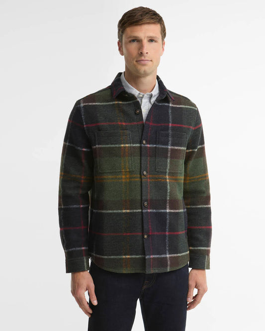 BARBOUR WOODLANE BRUSHED CHECK OVERSHIRT IN CLASSIC TARTAN
