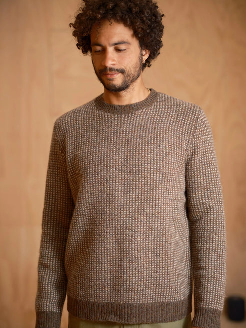 MOLLUSK BEACON SWEATER IN WALNUT product view
