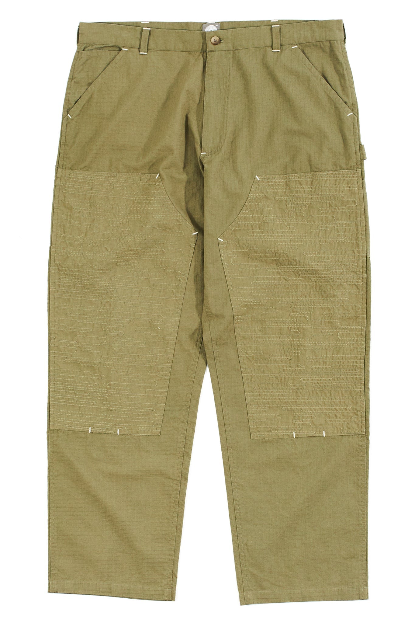 18 EAST ANNI DOUBLE KNEE WORK PANT IN FOUR LEAF CLOVER in FOUR LEAF CLOVER — main product view