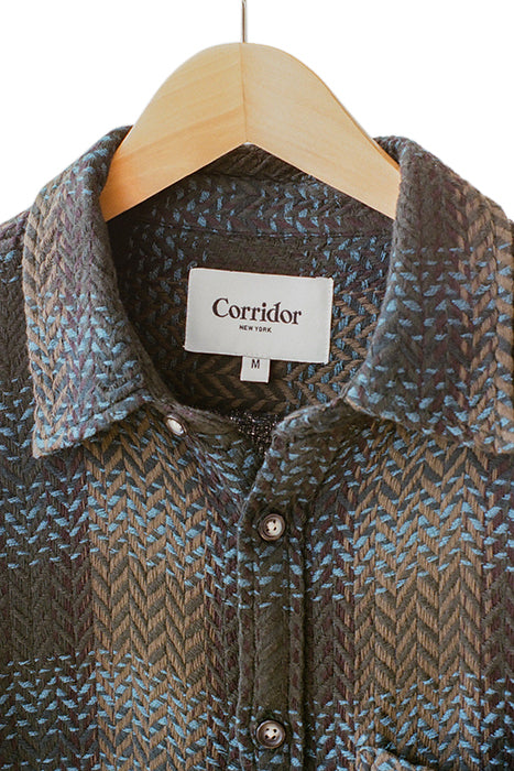 CORRIDOR MACRO PLAID IN ROLLING ROCK BLACK in ROLLING ROCK BLACK — view 3