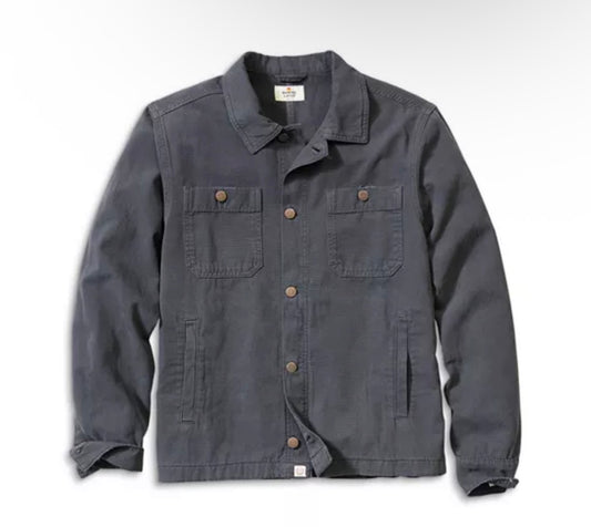Marine Layer - MARINE LAYER PATRICK CANVAS OVERSHIRT IN FADED BLACK - Rent With Thred
