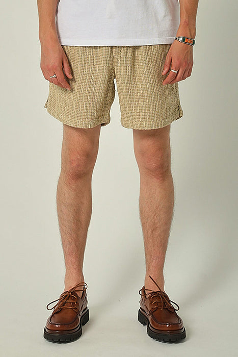 CORRIDOR RAINBOW WEAVE SHORTS IN NATURAL in NATURAL — view 2