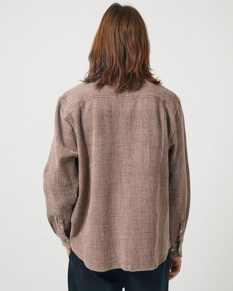CORRIDOR PIGMENT DYED WAFFLE LS IN DUSK in DUSK — view 3