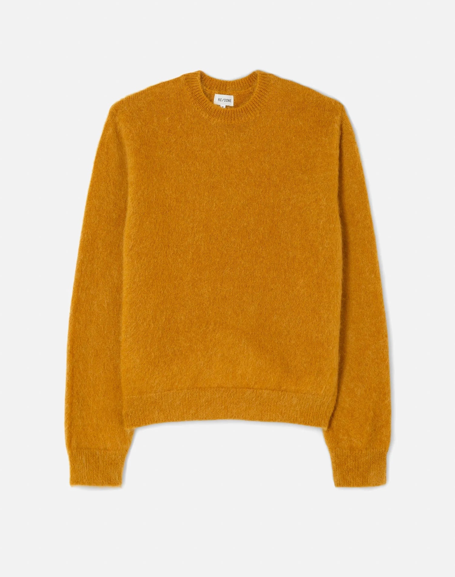 RE/DONE CLASSIC CREW SWEATER IN MUSTARD in MUSTARD — main product view