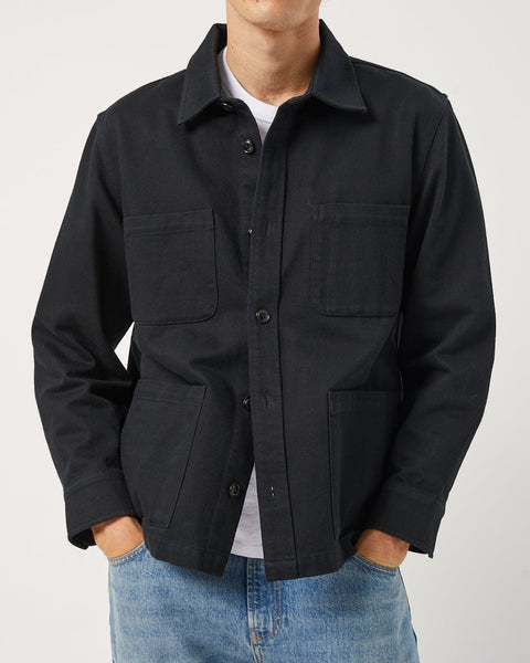 CORRIDOR MISHA OVERSHIRT IN BLACK in BLACK — view 2