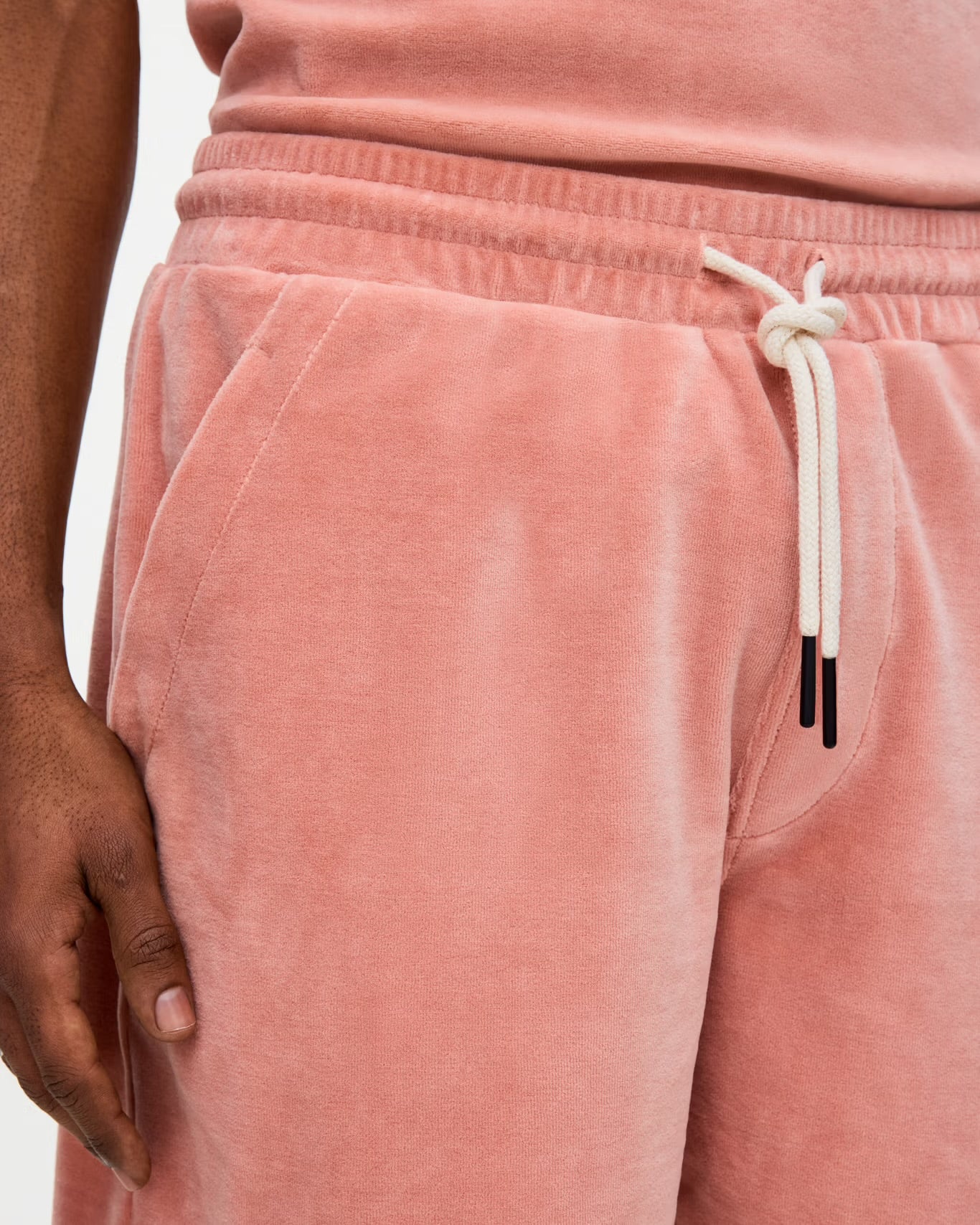 OAS CAMEO VELOUR SHORT IN PINK in PINK — view 3