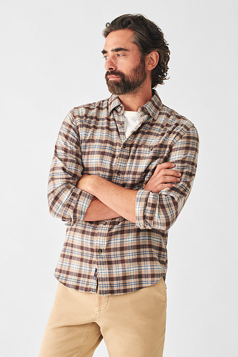 FAHERTY MOVEMENT FLANNEL IN RIDGELINE PLAID in RIDGELINE PLAID — main product view