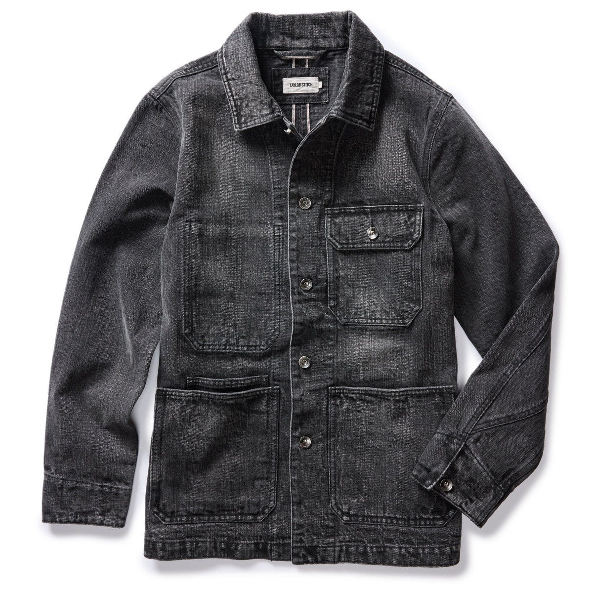 TAYLOR STITCH SELVAGE DENIM FREMONT JACKET IN BLACK WASH in BLACK WASH — main product view