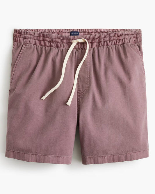 J CREW GARMENT-DYED DOCK SHORT IN DRY FIG