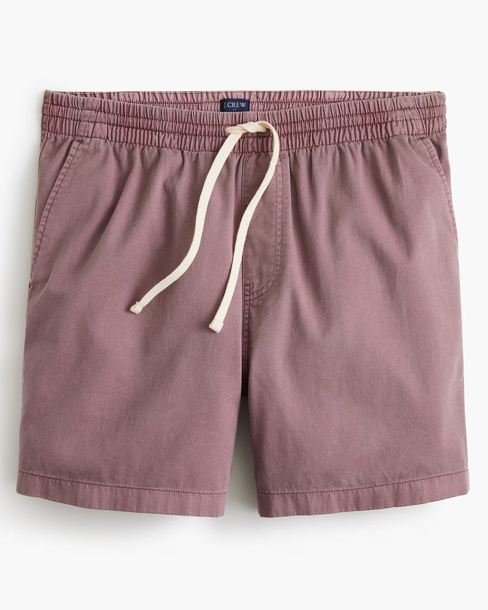 J CREW GARMENT-DYED DOCK SHORT IN DRY FIG