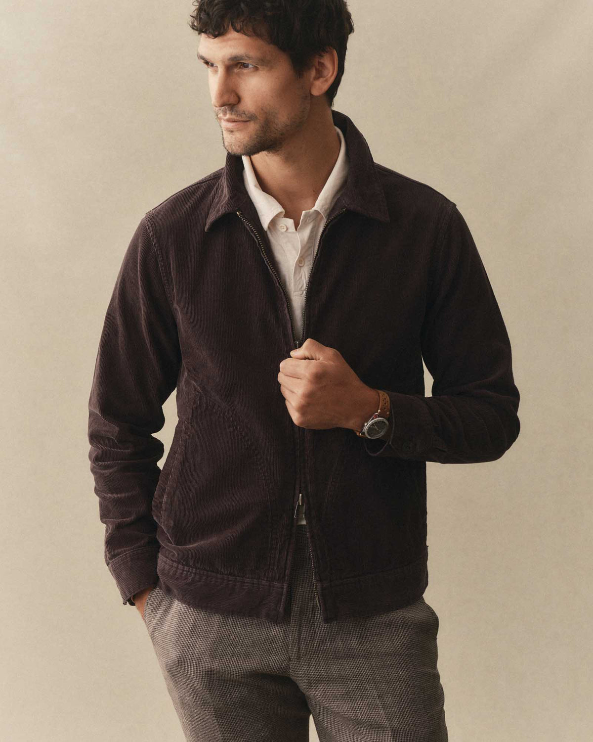 Taylor Stitch Piston Jacket In Coal Corduroy - Rent with Thred