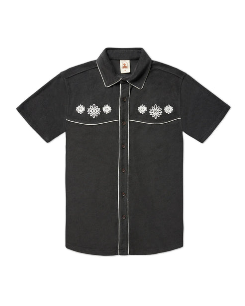 DANDY DEL MAR THE GAUCHO TERRY CLOTH SHIRT IN ONYX product view