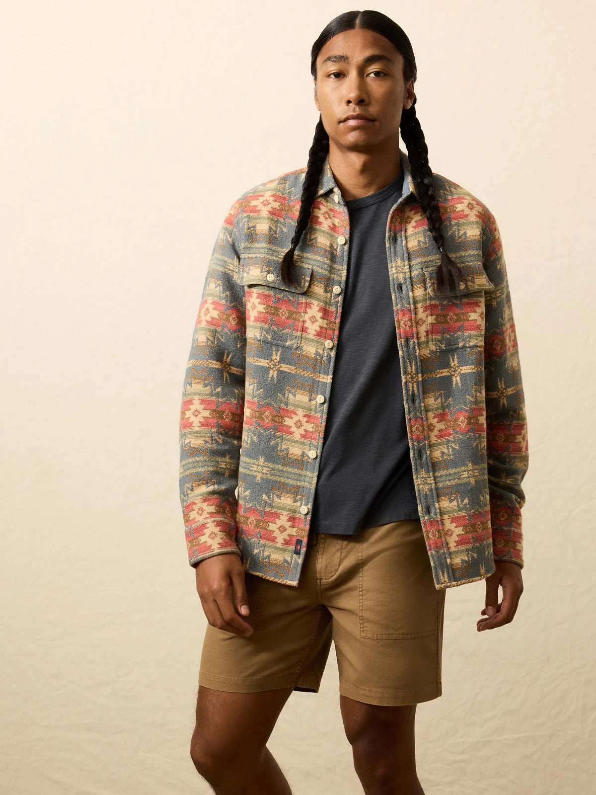 Faherty DOUG GOOD FEATHER CANYON OVER SHIRT IN FALL HARVEST in FALL HARVEST — view 2